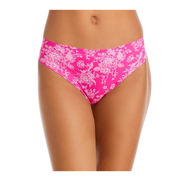 Aqua Stretch Thong Fuschia Rose Toile Size S 3353 - Picture 1 of 1
